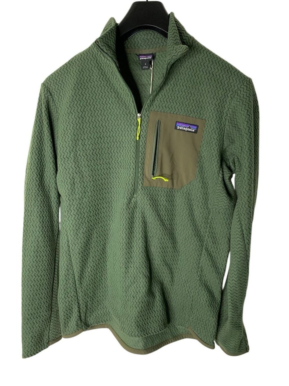 Patagonia R1 Air Zip Neck pullover torrey pine green men's size small NEW W TAGS